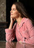Athena Womens Pink Velvet Pyjamas - Model Lifestyle | Bown of London